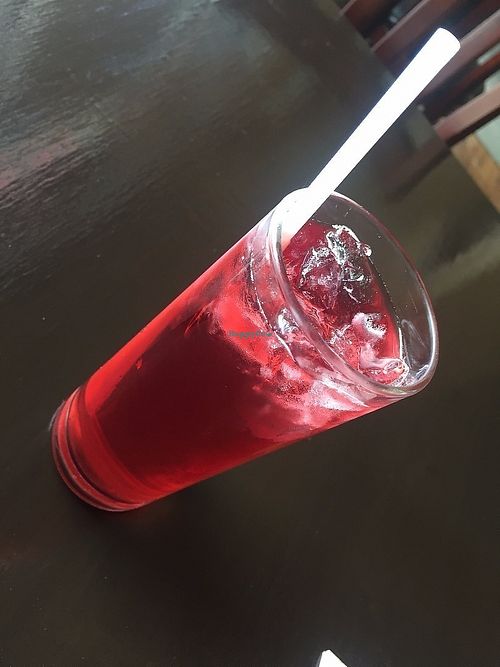 Cranberry juice at Shenanigans Restaurant in Saipan