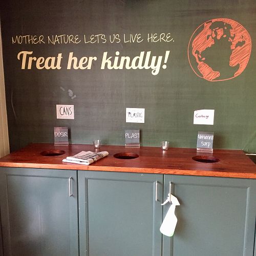 Recycling! : ) at Lemon - Laugavegur in Reykjavik