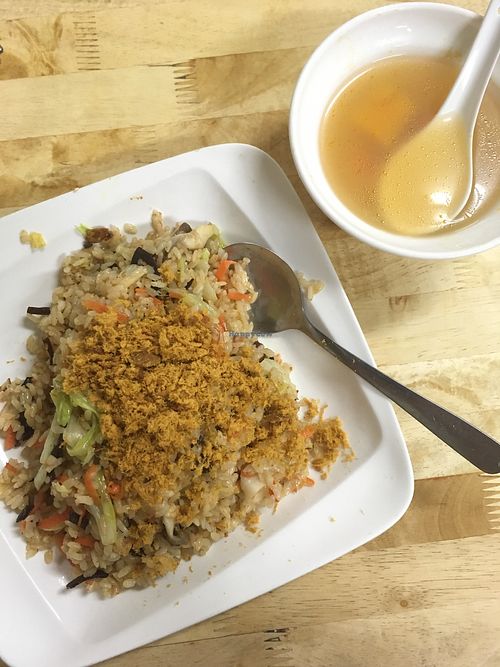 Assorted rice w soup - delicious!  at He Fong Su Shi Wu in Hsinchu