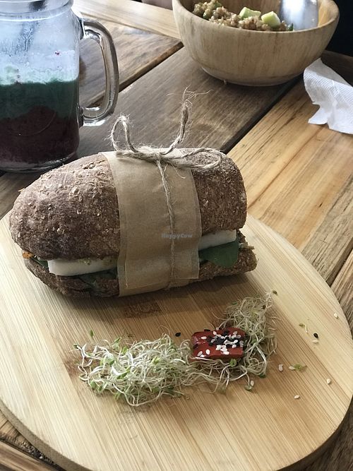 Italian sandwich with coconut mozzarella  at Veggy Cafe & Shop in Krasnoyarsk