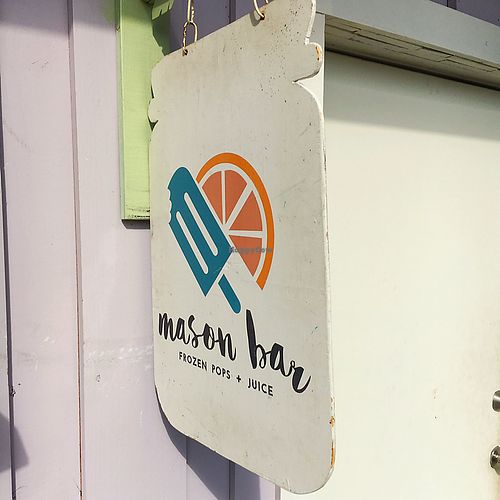 Mason Bar sign at Mason Bar in New Smyrna Beach