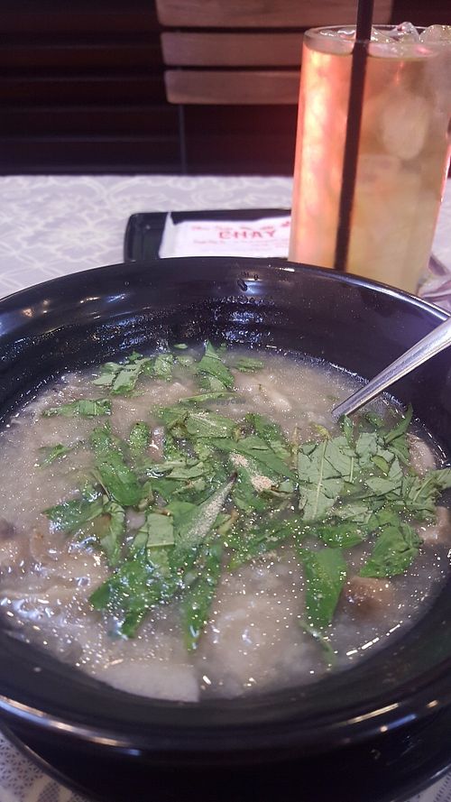 chao nam (rice porridge with mushrooms) at Phuc Thien in Ho Chi Minh City