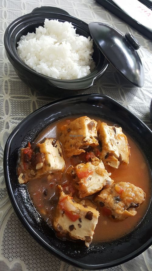 dau hu sot ca (tofu stewed in tomato sauce) at Phuc Thien in Ho Chi Minh City