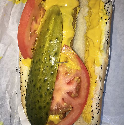 Vegan Hot Dog at Windy City Red Hots in Frederick