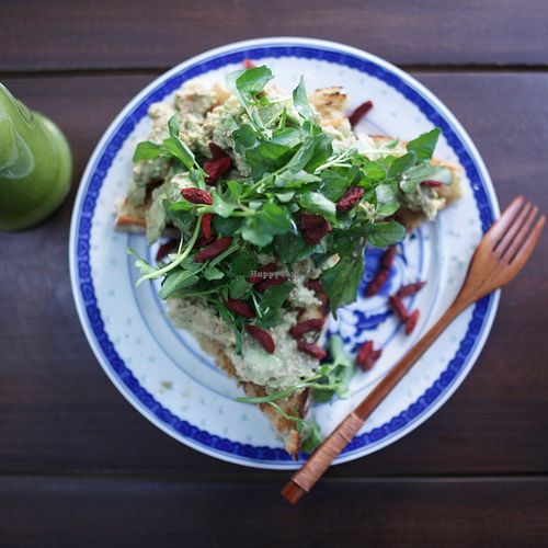Avocado toast at The Juicery Cafe in Pokhara