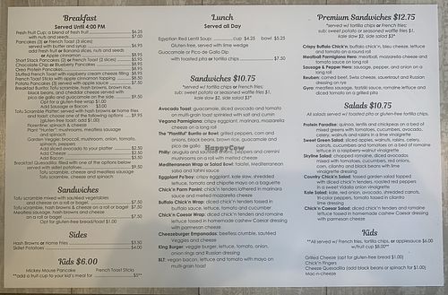 Menu back  at Simply Green Cafe in Ramsey