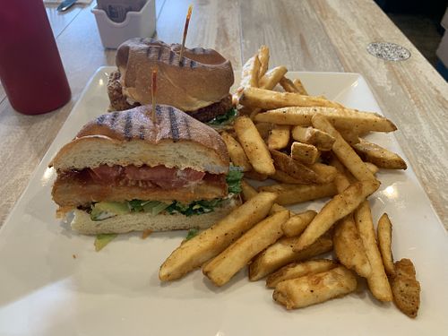 Crispy Buffalo Chick’n Sandwich   at Simply Green Cafe in Ramsey