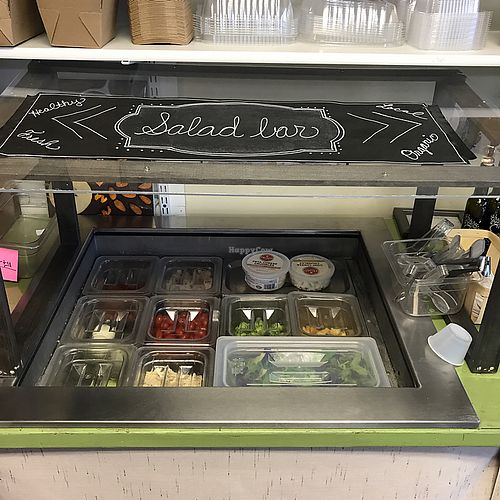 salad bar at Merry Auld Market & Tea in Boothbay