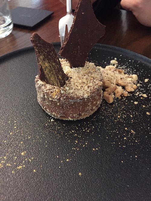 Chocolate & caramel dessert!  at Officina Verde in Riva Del Garda