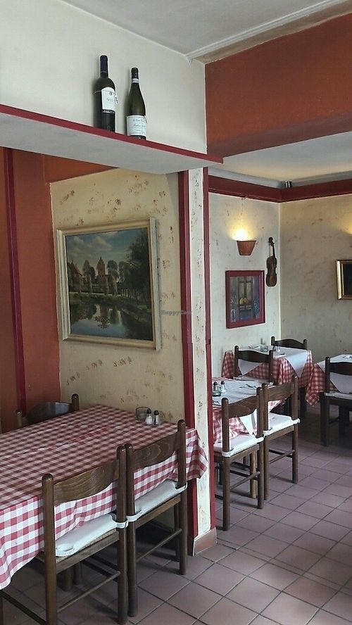 Cute interior at Vecchia Milano Trattoria Pizzeria in Copenhagen