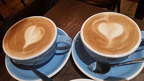 Soy and Oat Lattes  at 200 Degrees Coffee in Cardiff