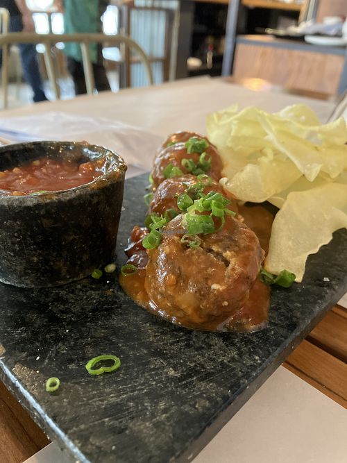 Aji meatballs  at Camaraderia Gastrobar in Belo Horizonte
