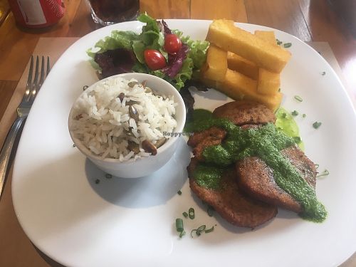 Lunch special - soy steaks at Camaraderia Gastrobar in Belo Horizonte