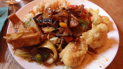 Fried chicken at Veggie Heroes - Blegdamsvej in Copenhagen