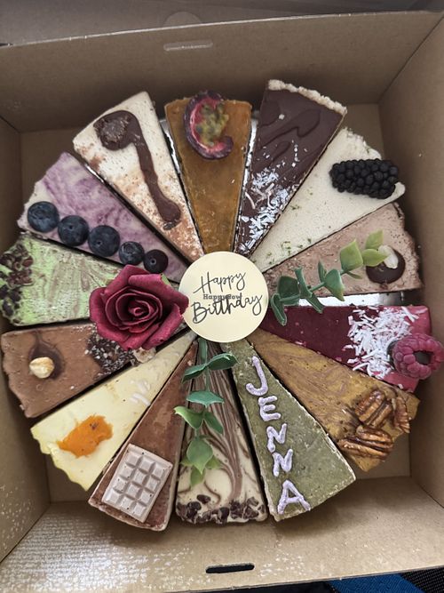 Mixed batch B day cake   at Petra's Raw Cakes in Jingili