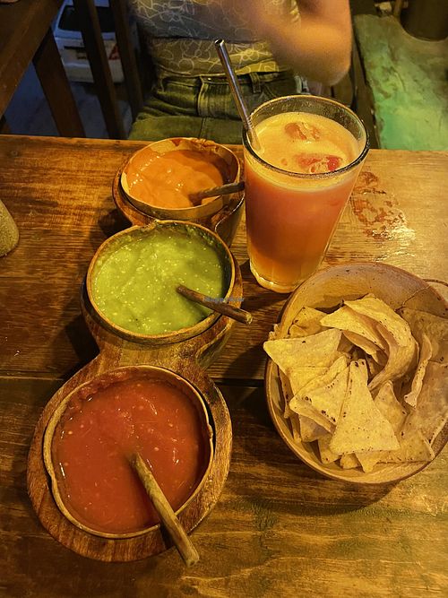 Nachos  at Spirulina in Puerto Escondido