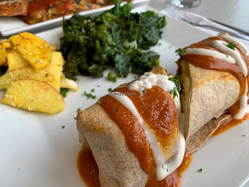 Curried Lentil Enchilada  at Garden Cafe of Woodstock in Woodstock