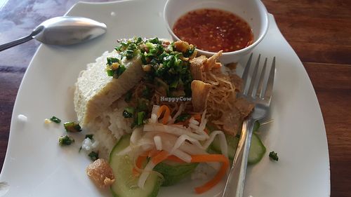 com tam (rice served with pork, shredded pork skin, egg loaf and pickled vegetables) at Pham Hong Phuoc in Ho Chi Minh City
