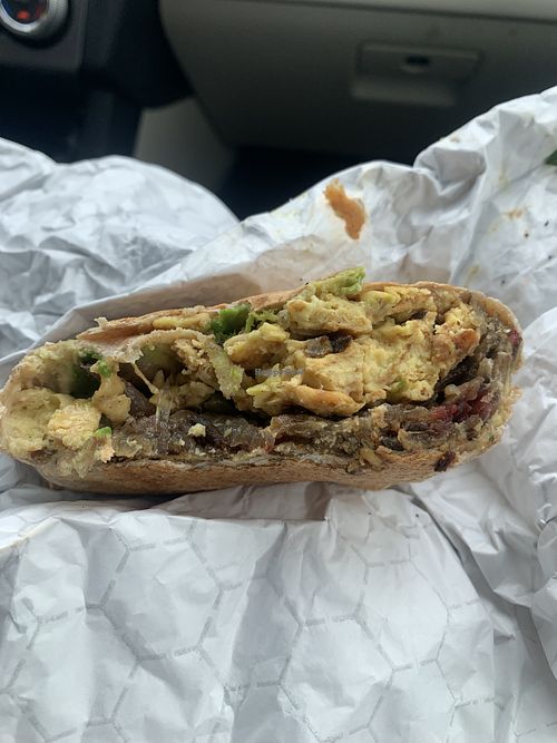 The “just egg” breakfast burrito…soooo tasty!!!   at Zest Kitchen in Rocklin