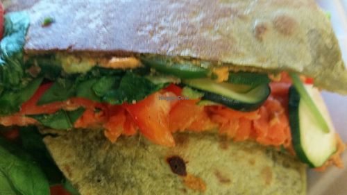 looking into veggie quesadilla at Zest Kitchen in Rocklin