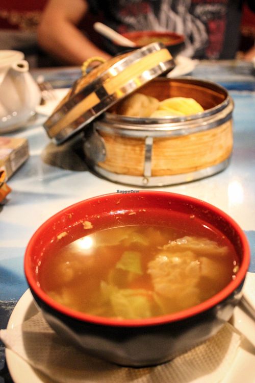 clear vegetarian mushroom soup at Jomolungma in Minsk