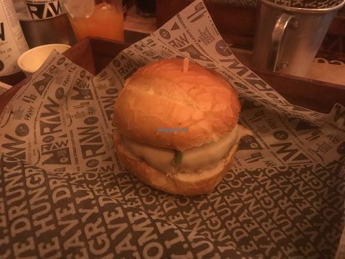 Vegan bad hunter at Raw Burger and Bar in Sao Paulo