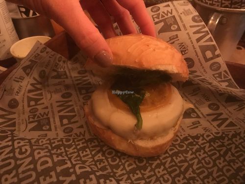 Vegan bad hunter at Raw Burger and Bar in Sao Paulo