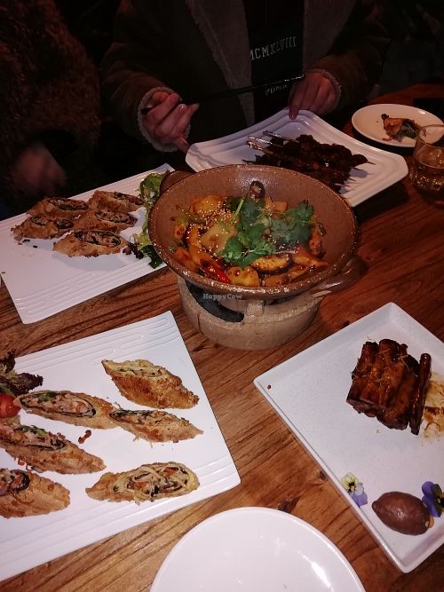 Spring rolls, bamboo, yam at Baihe - Lily Vegetarian - Dongcheng in Beijing