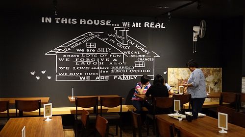 Interior decoration on the 2nd Storey at Time's Vege 时'素 in West Singapore