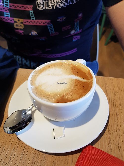 Cappuccino with oatmilk, so good at Vigri Kohvik in Tallinn