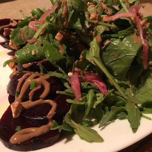 roasted beer salad no cheese at Carriage House Restaurant in East Boothbay