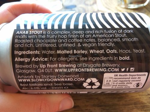 Beer, clearly labelled as vegan friendly at Harmonium in Edinburgh