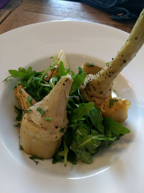 grilled artichokes at Harmonium in Edinburgh