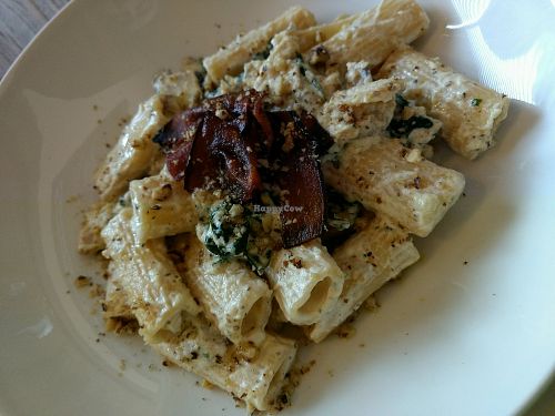 rigatoni with shroom and truffle oil at Harmonium in Edinburgh