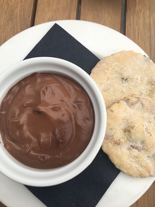 Mousse with shortbread  at Harmonium in Edinburgh