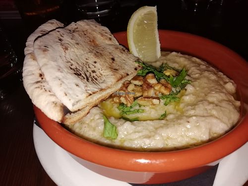Bread and dip with potato at Harmonium in Edinburgh