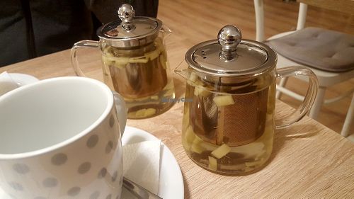fresh ginger tea at Happy Bean in Prague