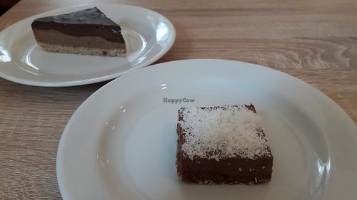 Vegan desserts at Happy Bean in Prague