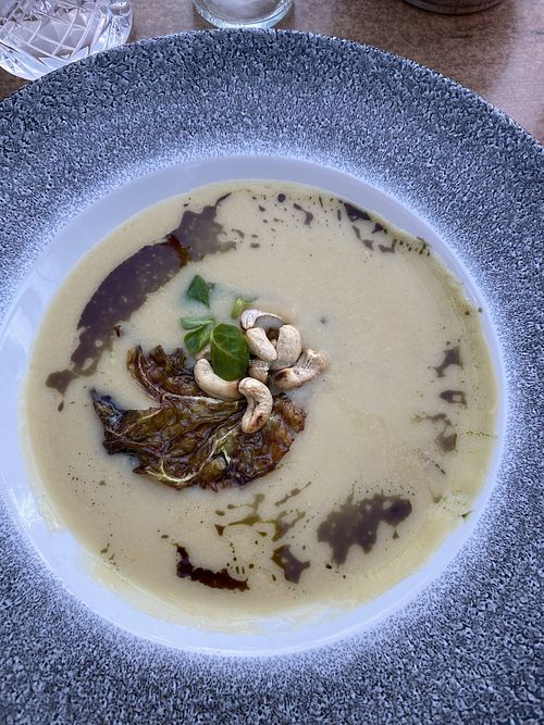 Hummus soup - vegan at Zum Strandläufer in Ahrenshoop