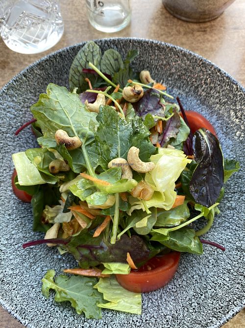 Salad with vegan dressing  at Zum Strandläufer in Ahrenshoop