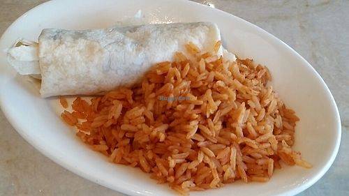 kids burrito and rice at Tocaya Modern Mexican in Santa Monica