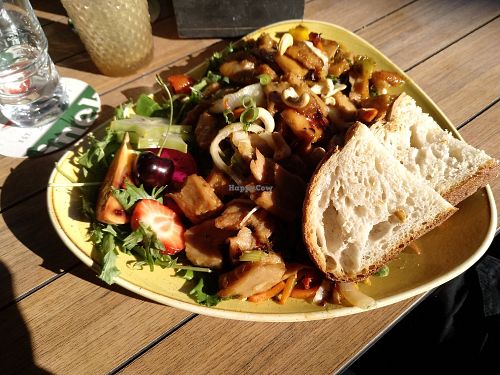 "Mahlzeitensalat vom vegetarischem Metzger" (German Menucard) at De Haas in Elburg