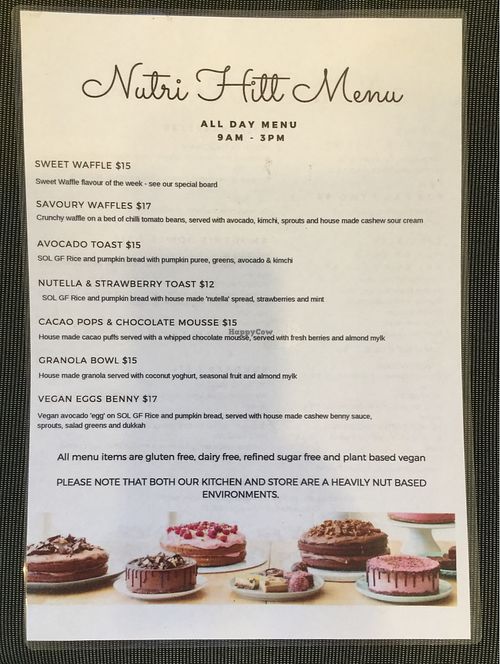 menu 1 at Nutri Hitt in Albion