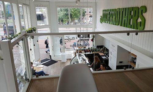Beautiful view at JuiceBrothers - Haarlemmerplein in Amsterdam