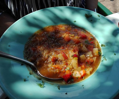 Vegetable soup. at The Secret Garden in Benoni
