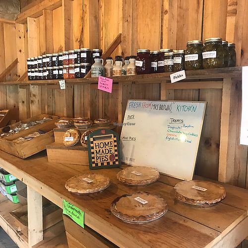 baked and canned goods at Brown's Farm Stand in Boothbay Harbor