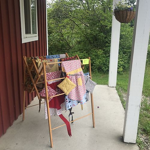 aprons for sale at Brown's Farm Stand in Boothbay Harbor