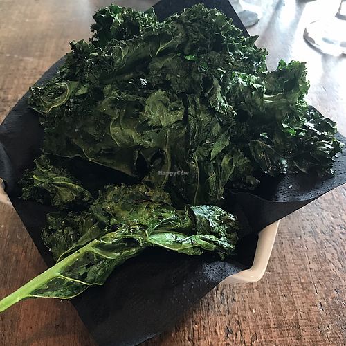 big bowl of kale chips at Coast Bar + Bistro in Brunswick