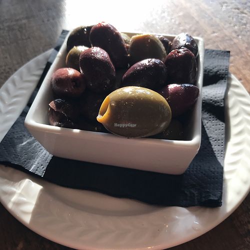 marinated country olives at Coast Bar + Bistro in Brunswick
