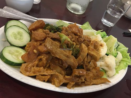Curry chicken with added vegetables  at Vegie Kitchen in Southbank